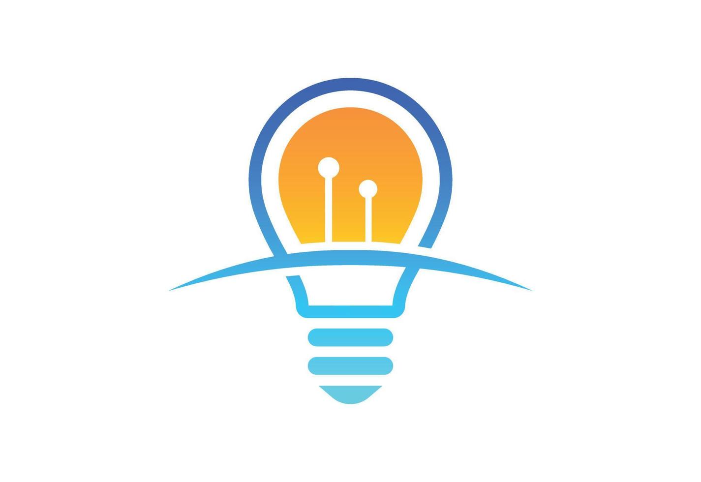 Creative Gradient Light Bulb logo design, Vector design concept