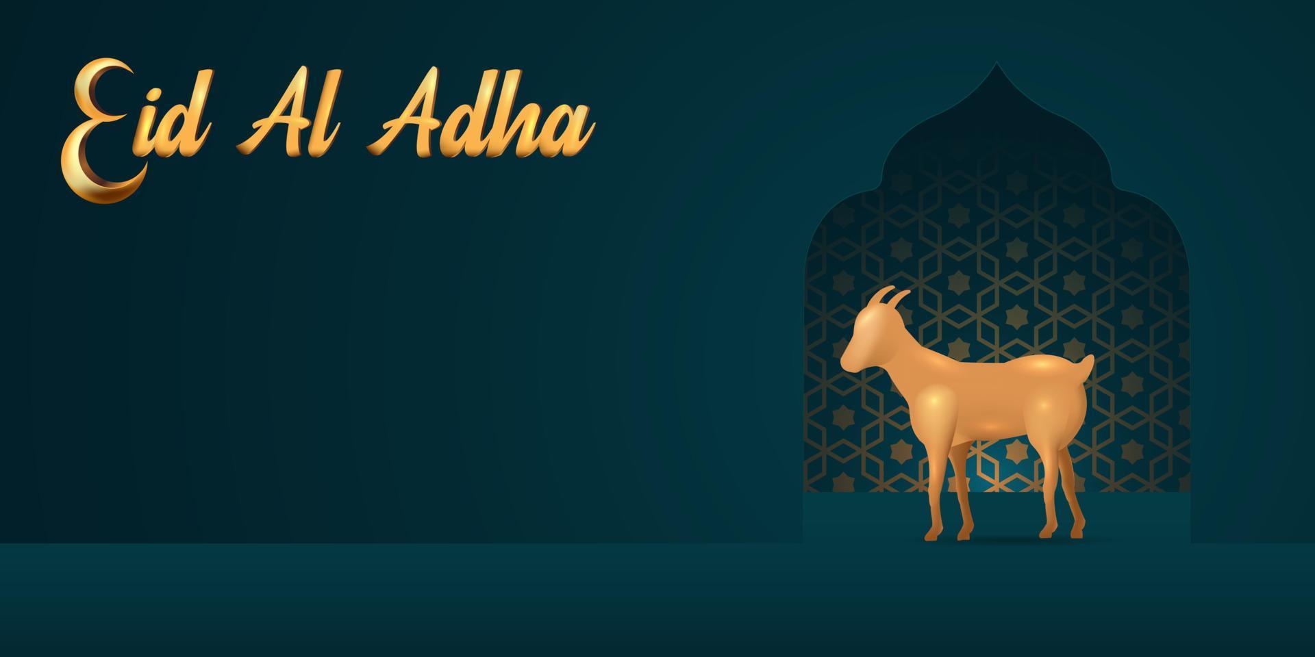 Eid Al Adha Mubarak the celebration of Muslim community festival background design.Vector Illustration vector