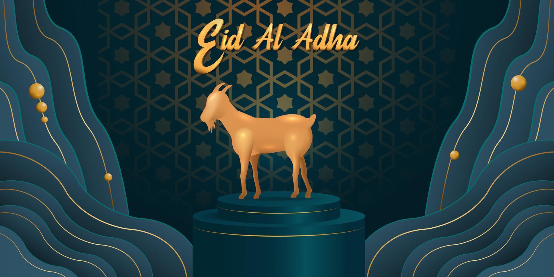 Eid Al Adha Mubarak the celebration of Muslim community festival background design.Vector Illustration vector