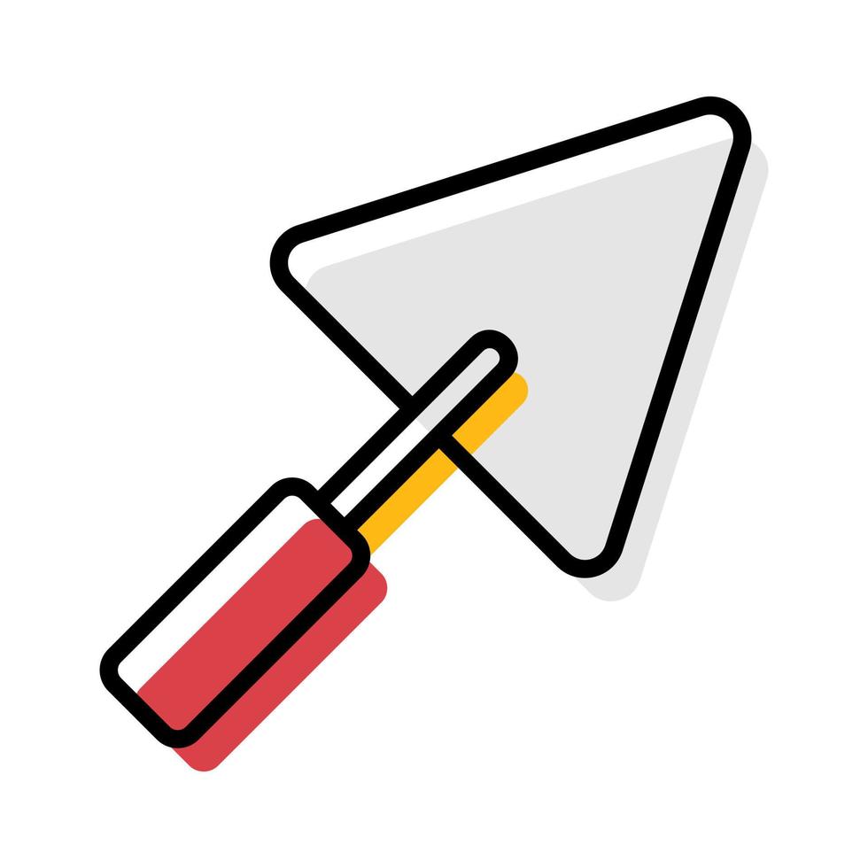 cement spoon shovel construction icon vector illustration