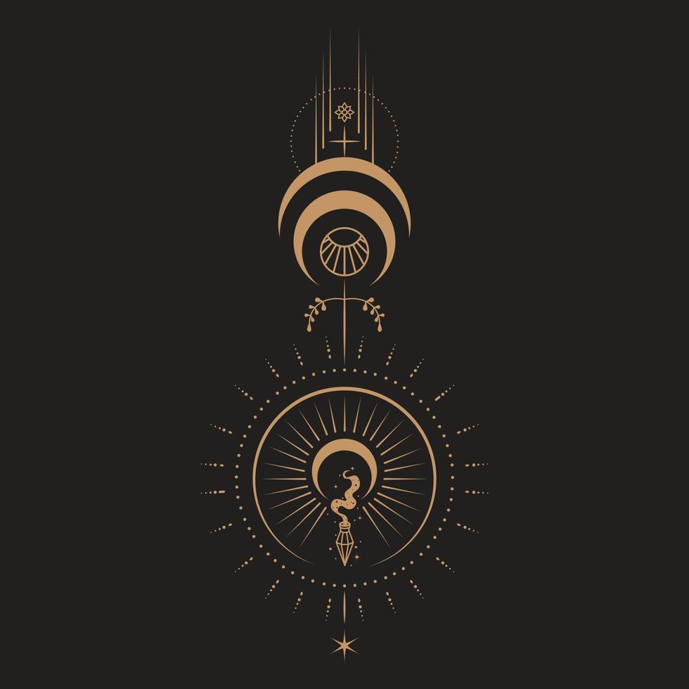 Celestial Magic Mystical and Esoteric Illustration vector