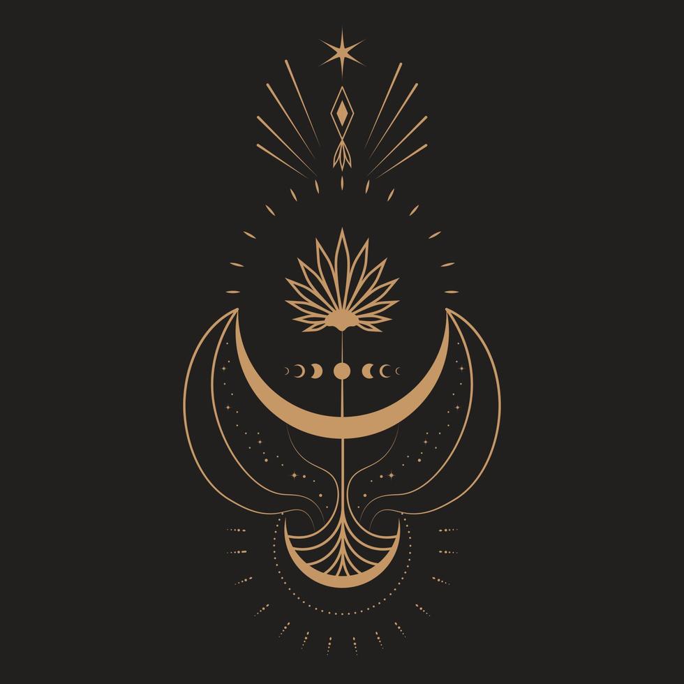 Celestial Magic Mystical and Esoteric Illustration vector