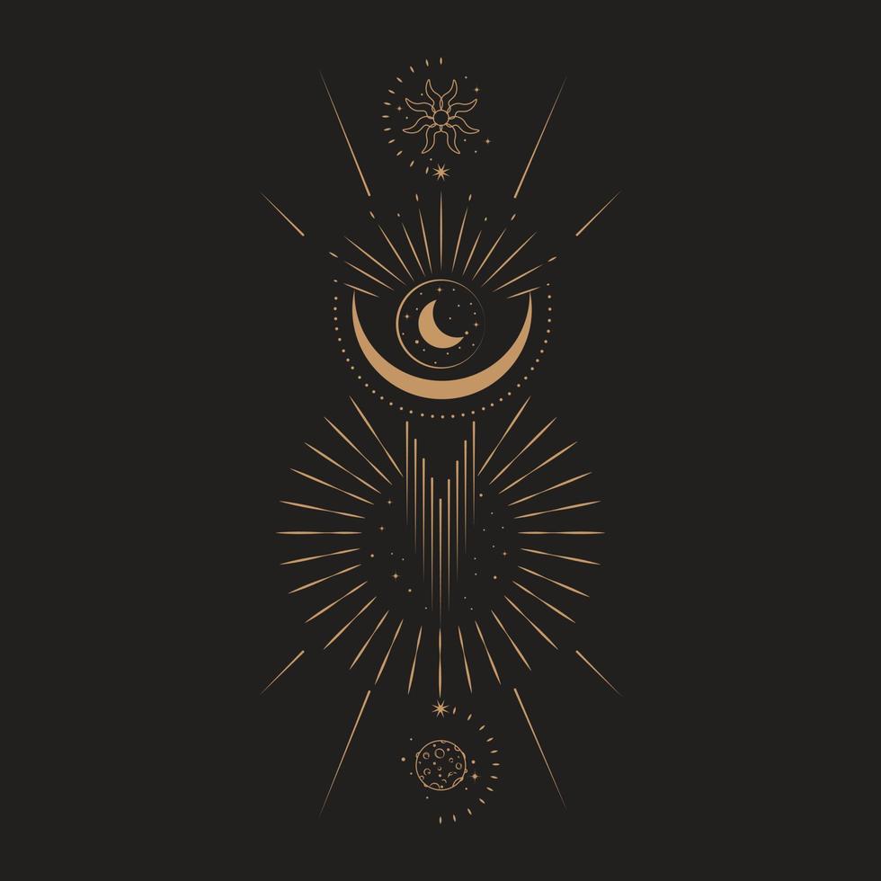 Celestial Magic Mystical and Esoteric Illustration vector