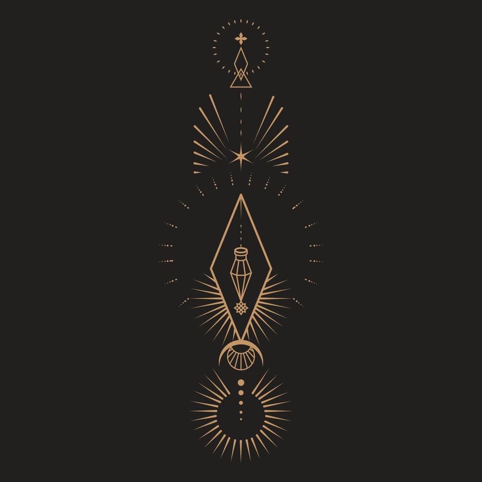 Celestial Magic Mystical and Esoteric Illustration vector