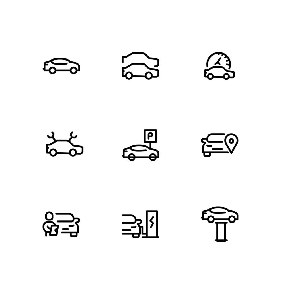 set icon service car, vector icon