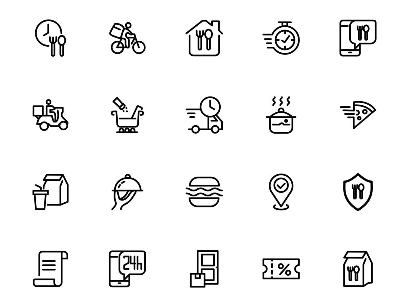 set icon service resto. vector icon
