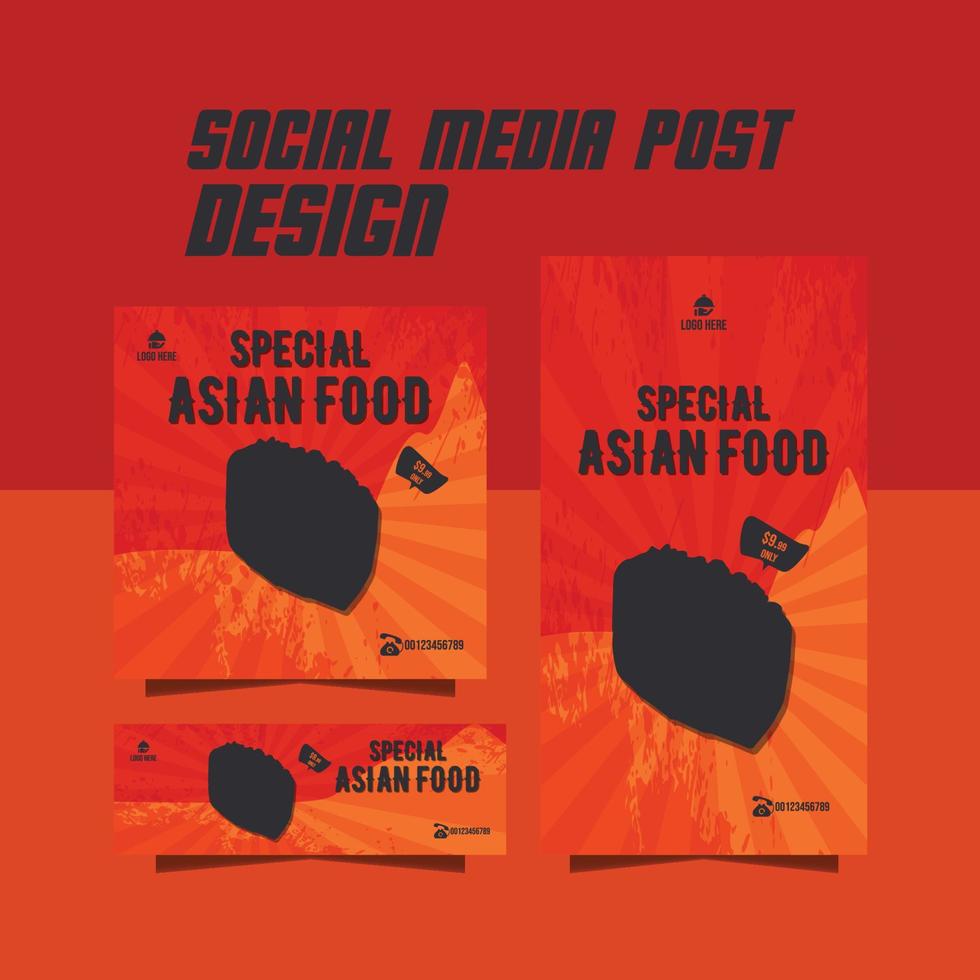 restaurant menu food vector