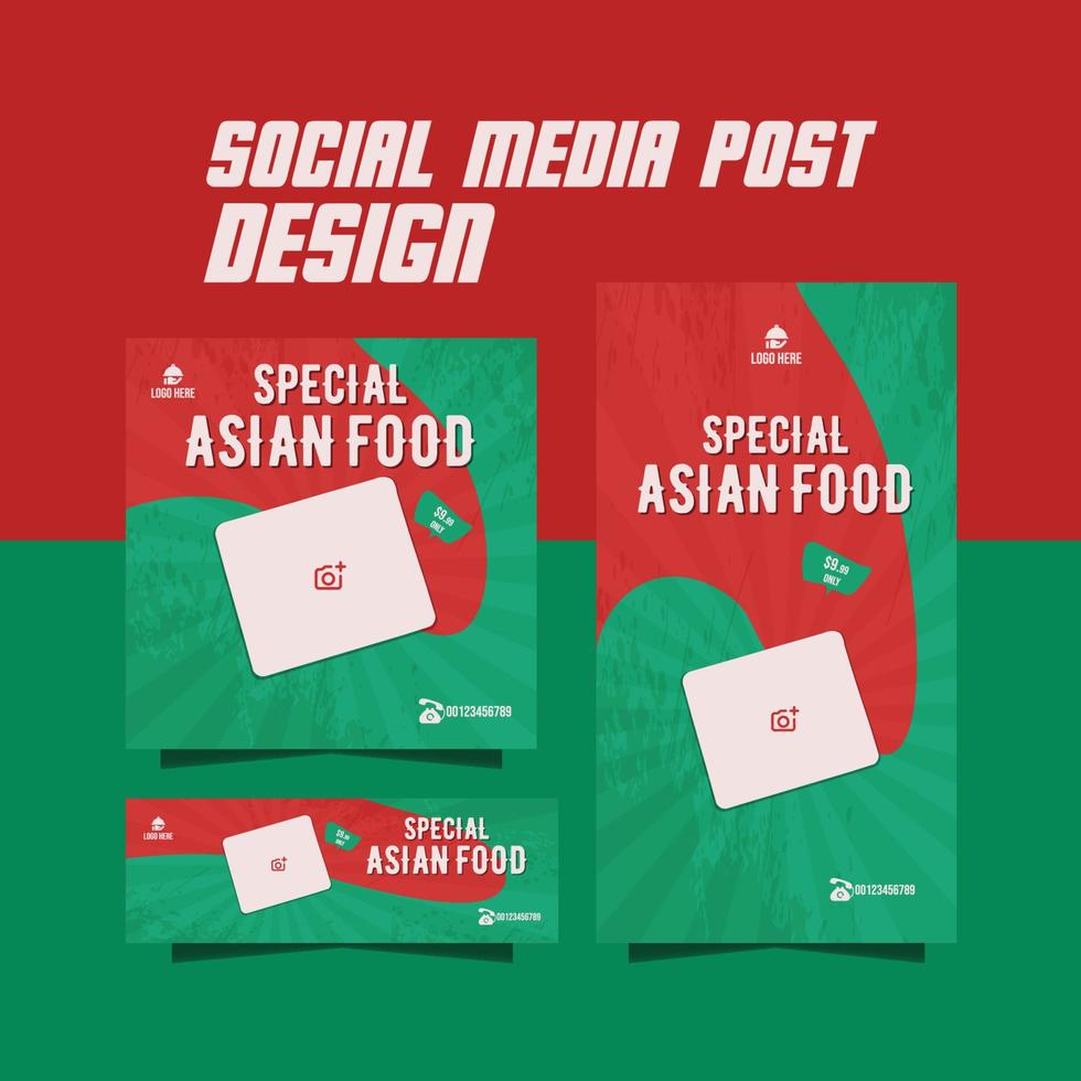 menu special food flyer vector