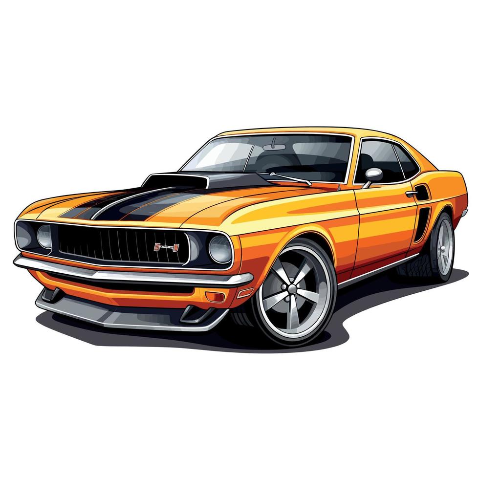 Ilustración de vector de coche de músculo americano