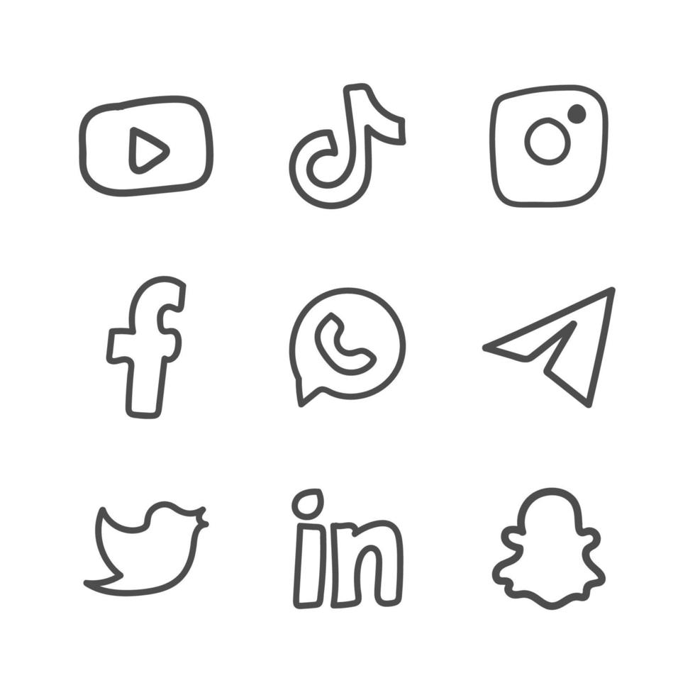 sencillo icono de social medios de comunicación y social red vector