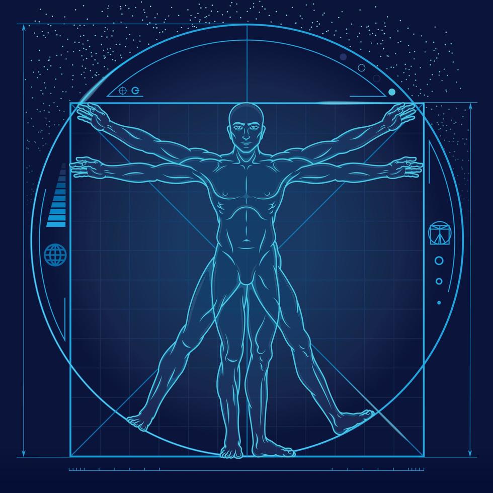 Vitruvian man Vector design