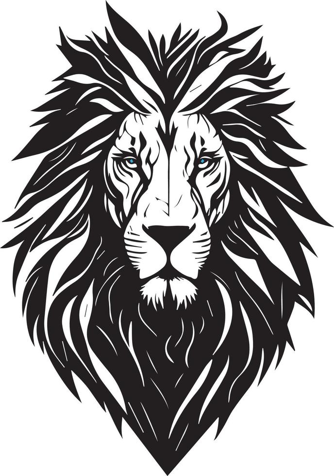 Abstract Detailed Lion Head High Quality Vector File For Tattoo