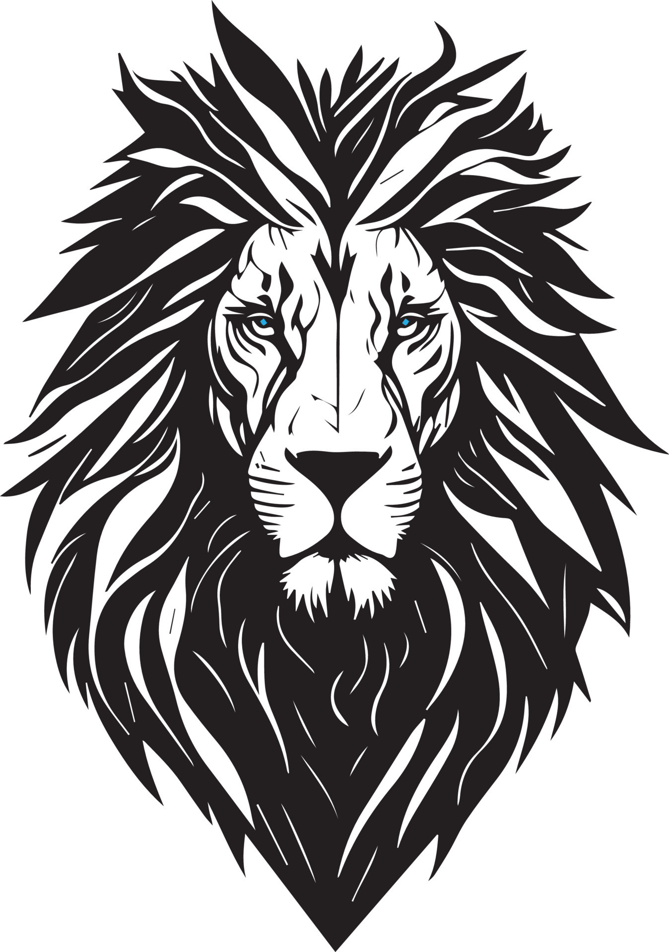 Buy Lion Print Lion Lion Tattoo Print Lion Abstract Frame Online in India   Etsy