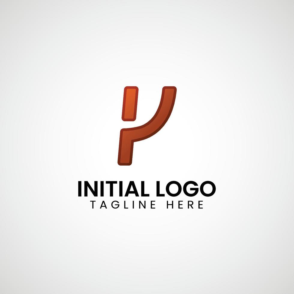 logo de y inicial degradado vistoso icono diseño vector