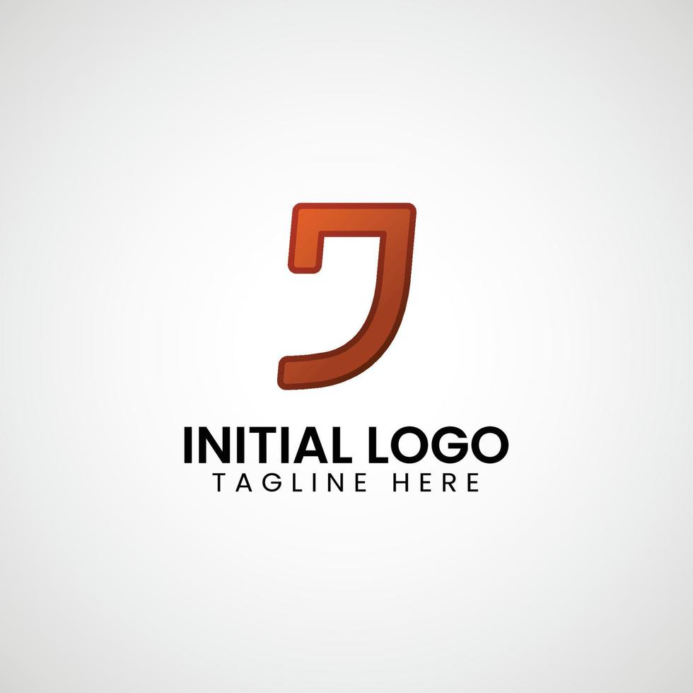 logo de j inicial degradado vistoso icono diseño vector