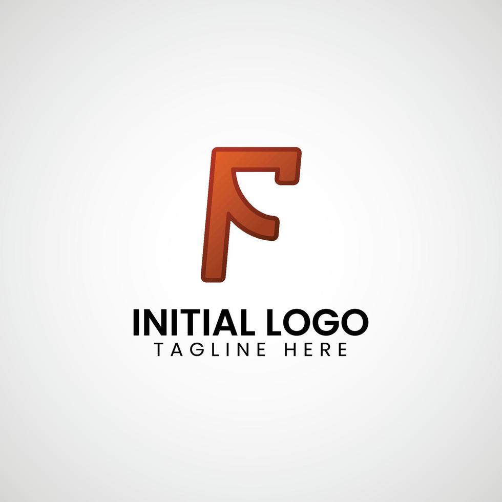 logo de F inicial degradado vistoso icono diseño vector