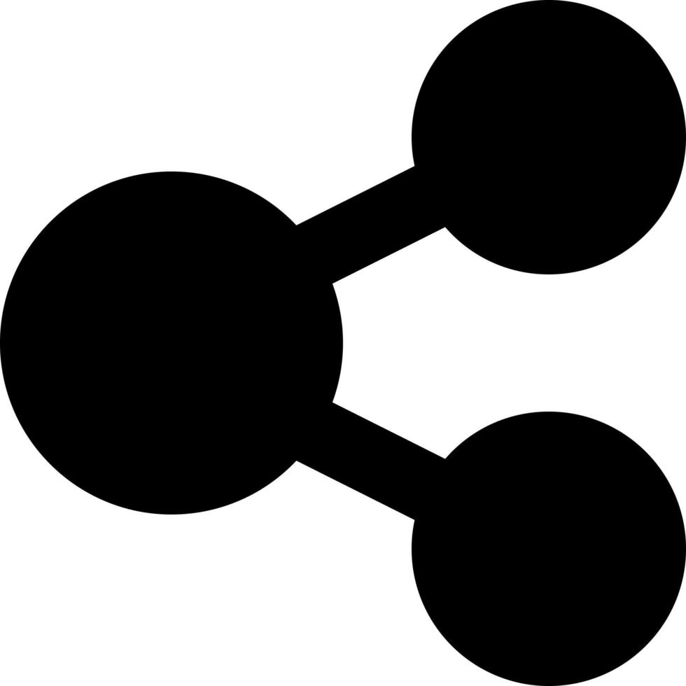 Share black glyph ui icon. Button for social networking service. Spreading dot. User interface design. Silhouette symbol on white space. Solid pictogram for web, mobile. Isolated vector illustration