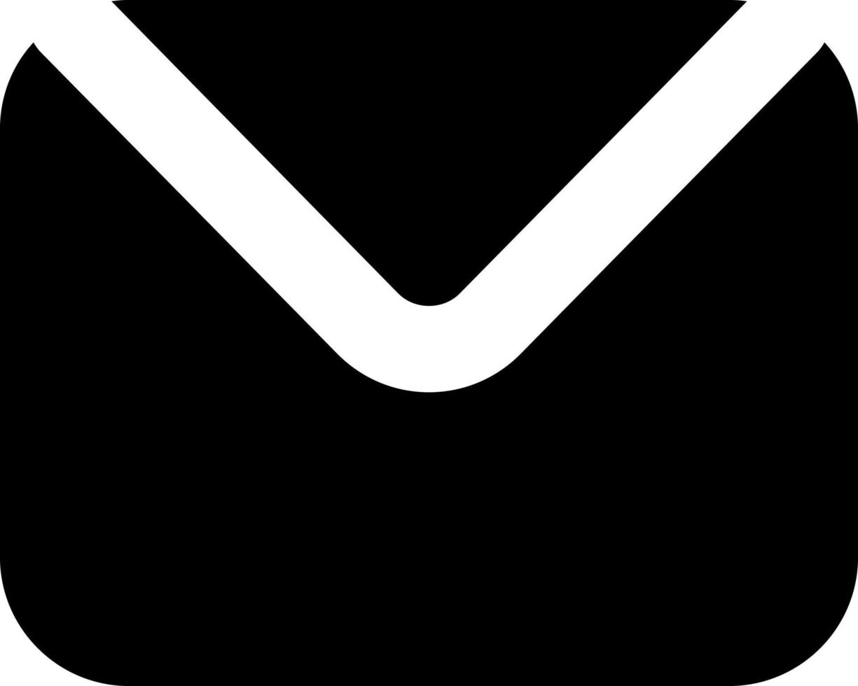 Unread message black glyph ui icon. Text messaging service. Communication app. User interface design. Silhouette symbol on white space. Solid pictogram for web, mobile. Isolated vector illustration