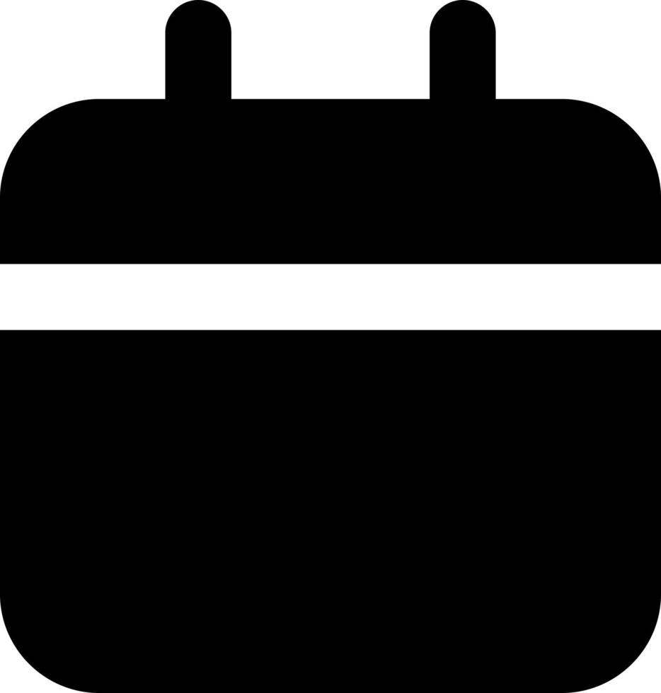 Calendar black glyph ui icon. Reminder application. Scheduling. Make appointment. User interface design. Silhouette symbol on white space. Solid pictogram for web, mobile. Isolated vector illustration