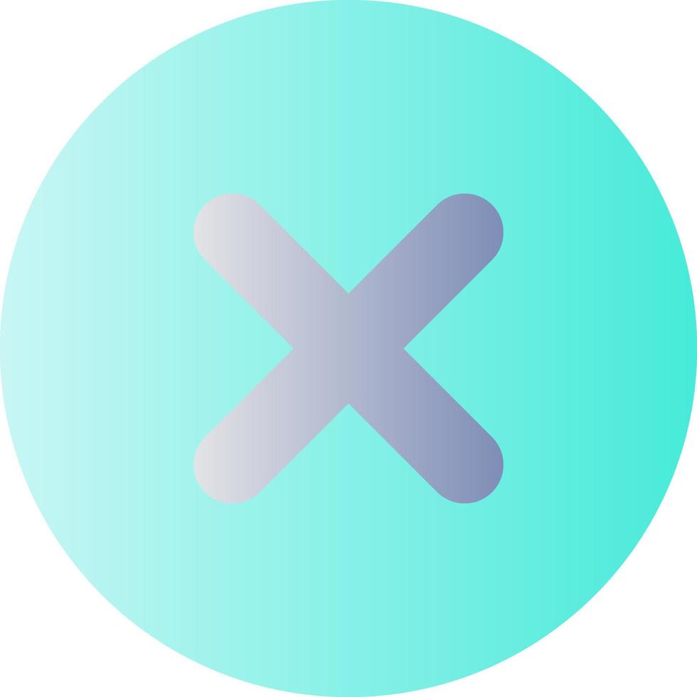 Delete button flat gradient color ui icon. Alert error. Toolbar control. Cancel upload. Menu command. Simple filled pictogram. GUI, UX design for mobile application. Vector isolated RGB illustration