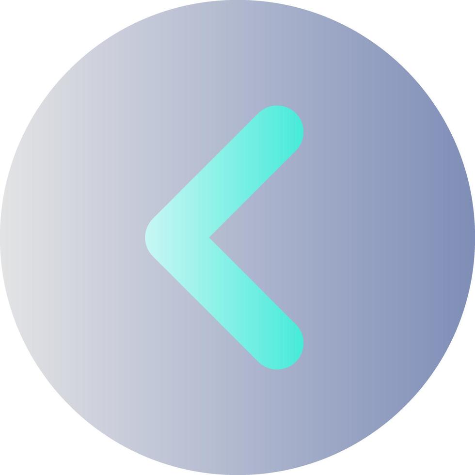 Arrow left button flat gradient color ui icon. Move back. Toolbar control element. Previous track. Simple filled pictogram. GUI, UX design for mobile application. Vector isolated RGB illustration