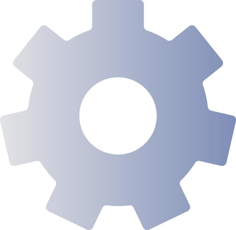 Settings gear flat gradient color ui icon. Device configuration. Developer mode. Setup button. Simple filled pictogram. GUI, UX design for mobile application. Vector isolated RGB illustration