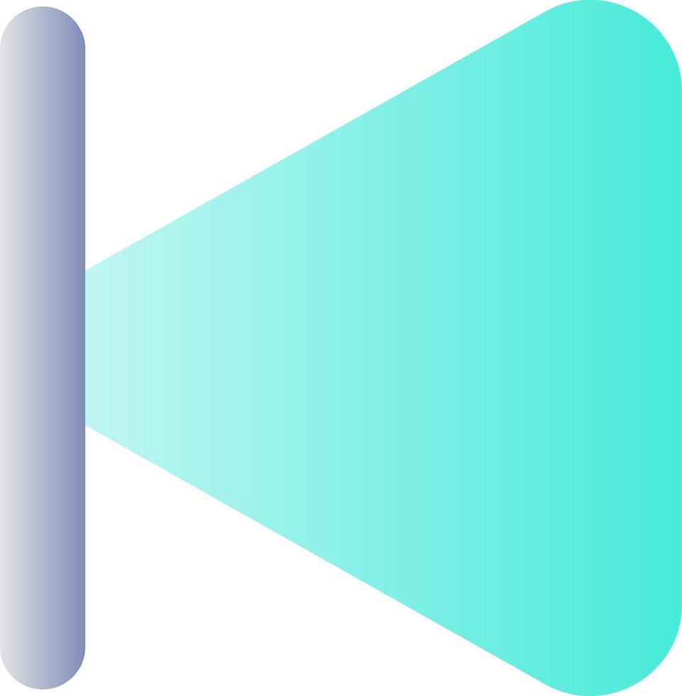 Skip previous button flat gradient color ui icon. Music player bar. Playing multimedia file. Simple filled pictogram. GUI, UX design for mobile application. Vector isolated RGB illustration