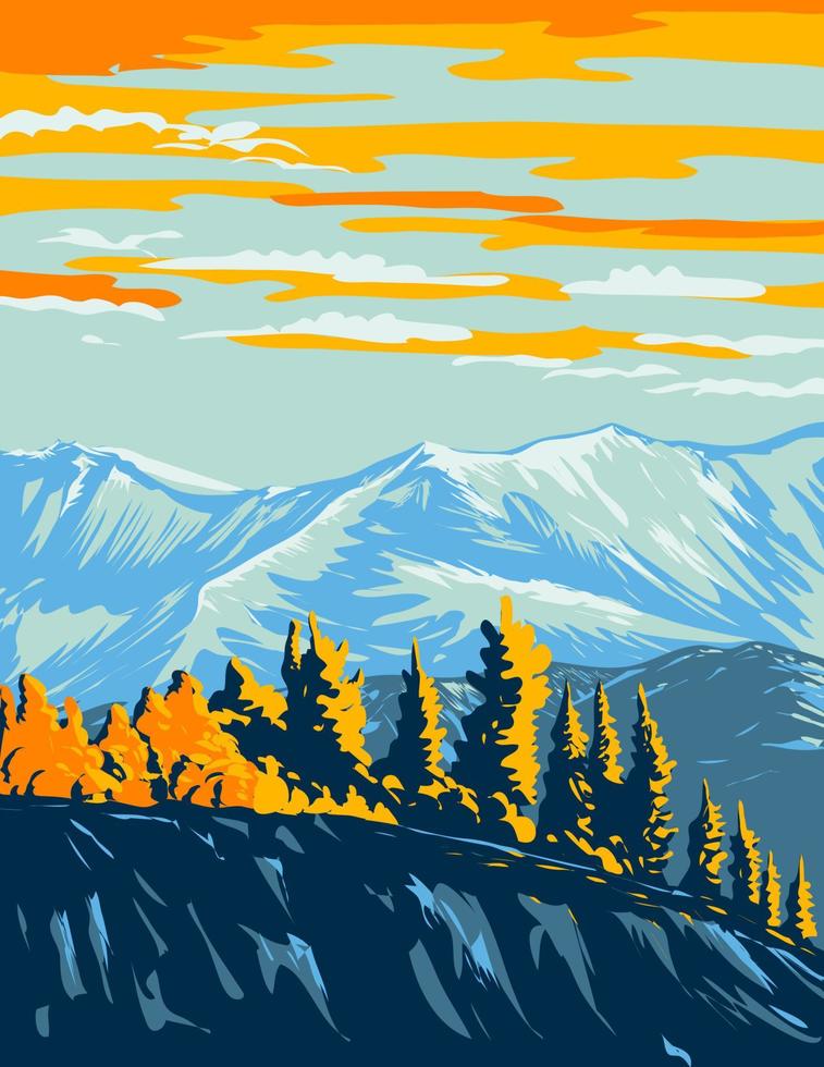 vuntut nacional parque en del Norte yukon Canadá wpa póster Arte vector