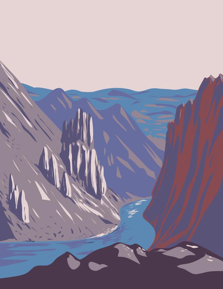 Tuktut Nogait National Park in the Northwest Territories of Canada WPA Poster Art vector