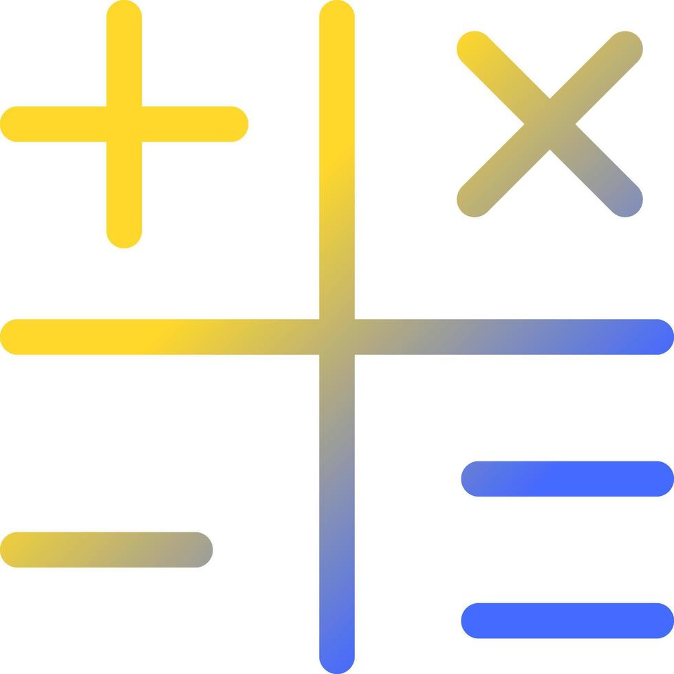 Calculation pixel perfect gradient linear ui icon. Four rules of arithmetic. Budgeting and accounting. Line color user interface symbol. Modern style pictogram. Vector isolated outline illustration