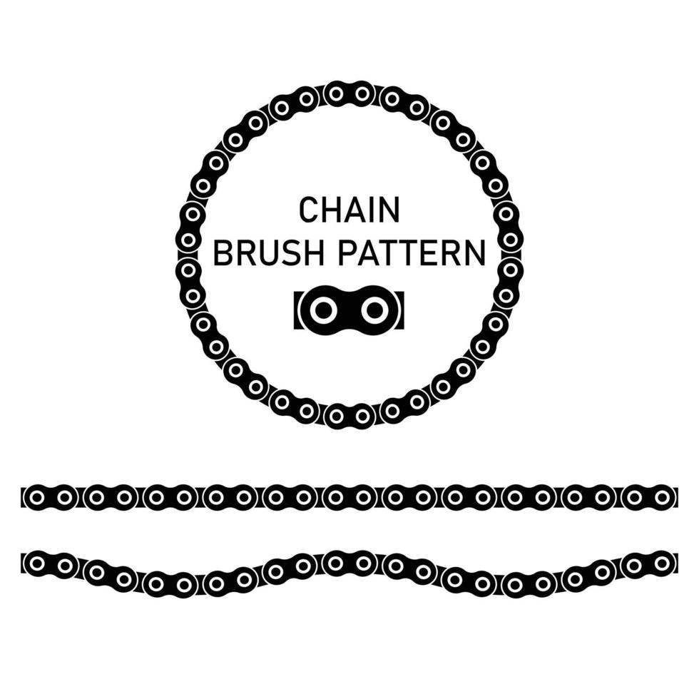bicycle chain link brush pattern vector