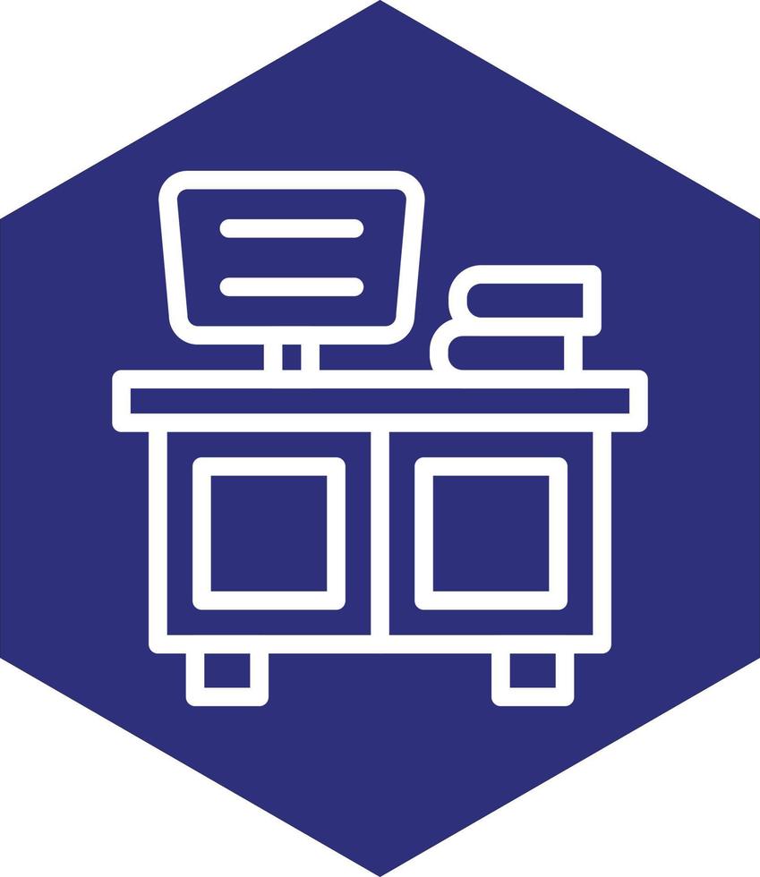 Counter Desk Vector Icon Design