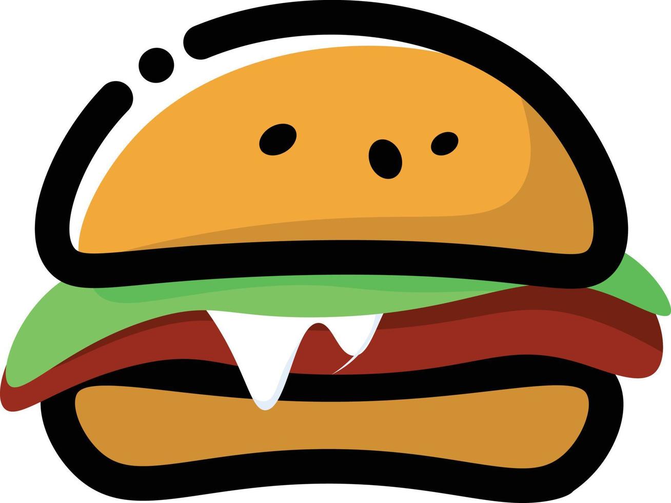 vector de ilustración de hamburguesa