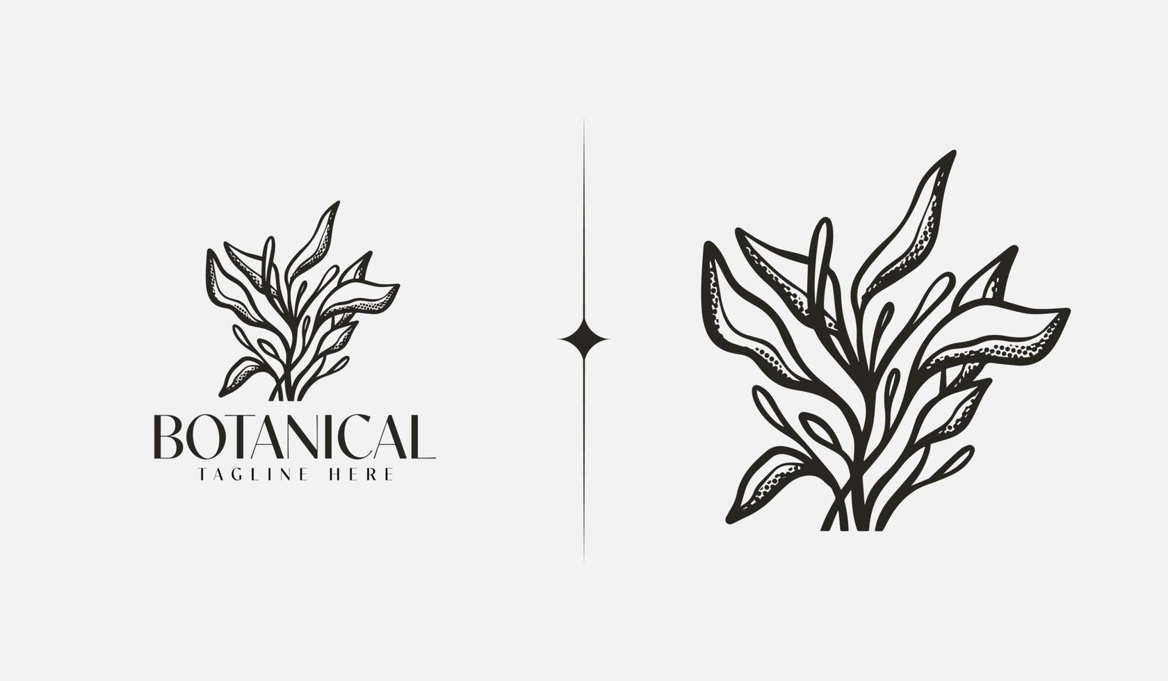 Leaf Flower Tree monoline. Universal creative premium symbol. Vector sign icon logo template. Vector illustration