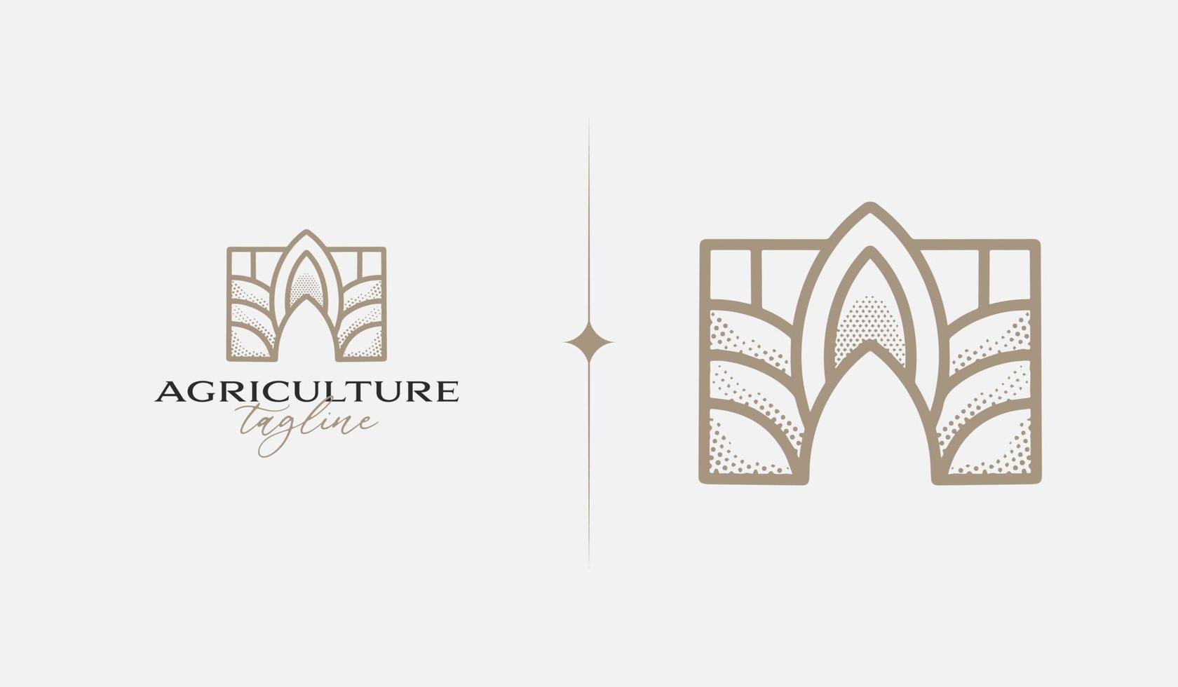 Agriculture Farm monoline. Universal creative premium symbol. Vector sign icon logo template. Vector illustration