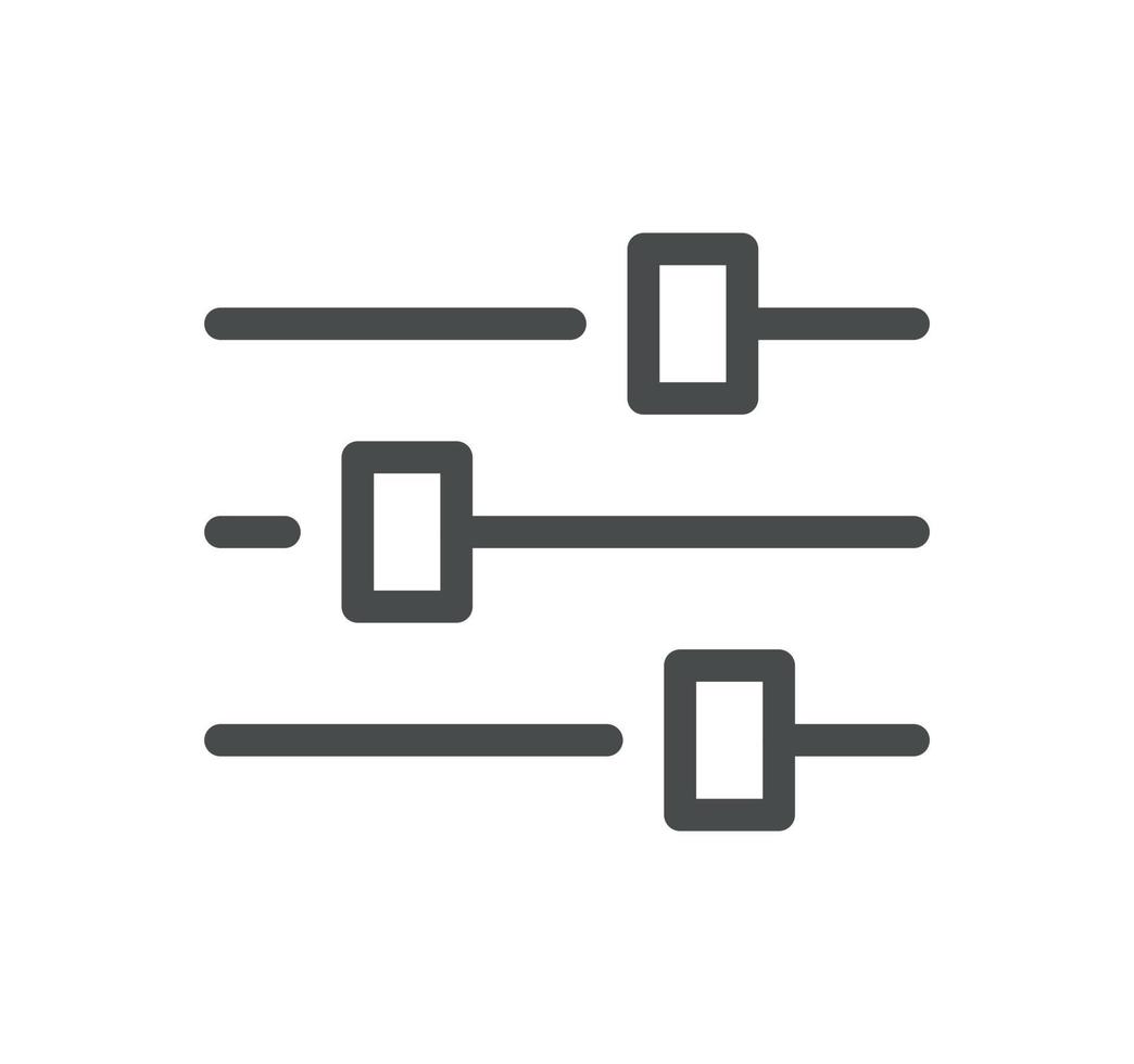 Setup and settings related icon outline and linear vector. vector