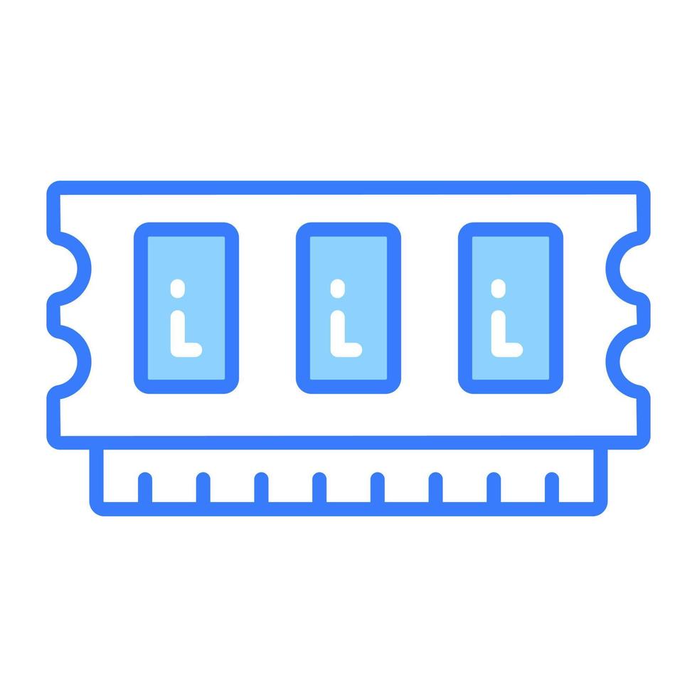 Beautifully designed icon of ram, random access memory vector