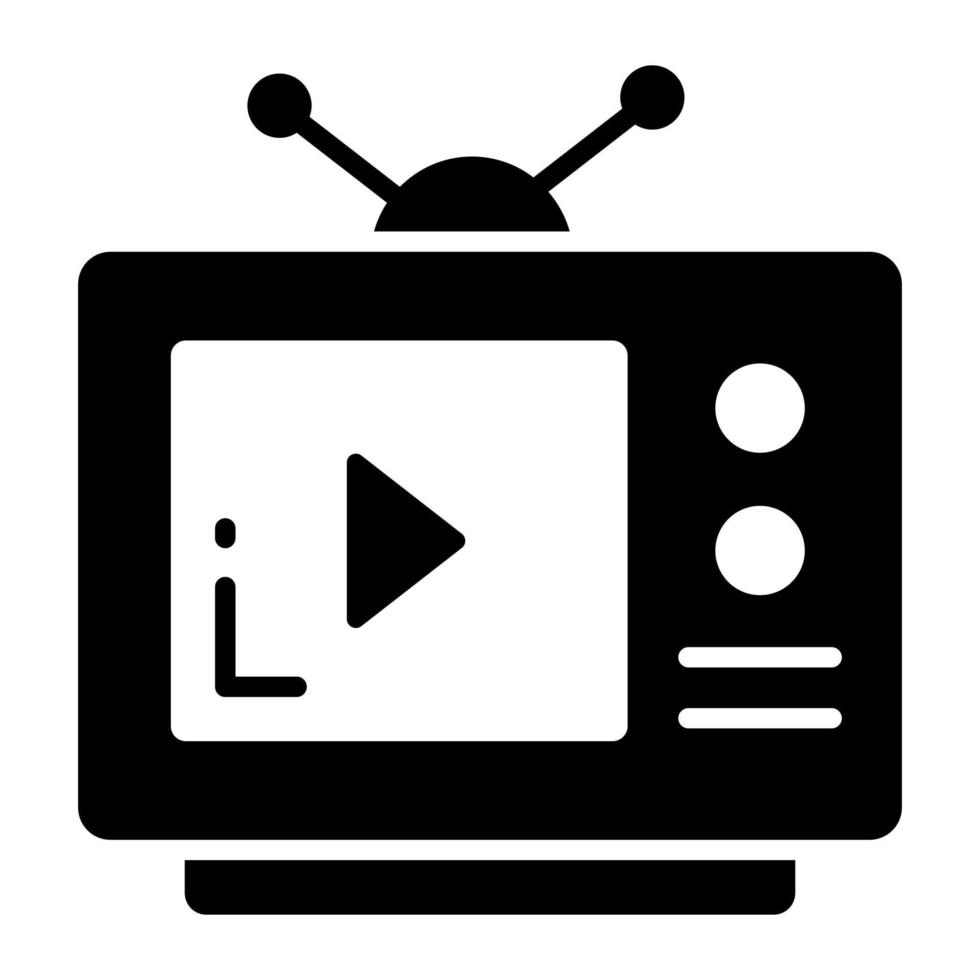 Modern vector of television, vintage tv icon in editable style