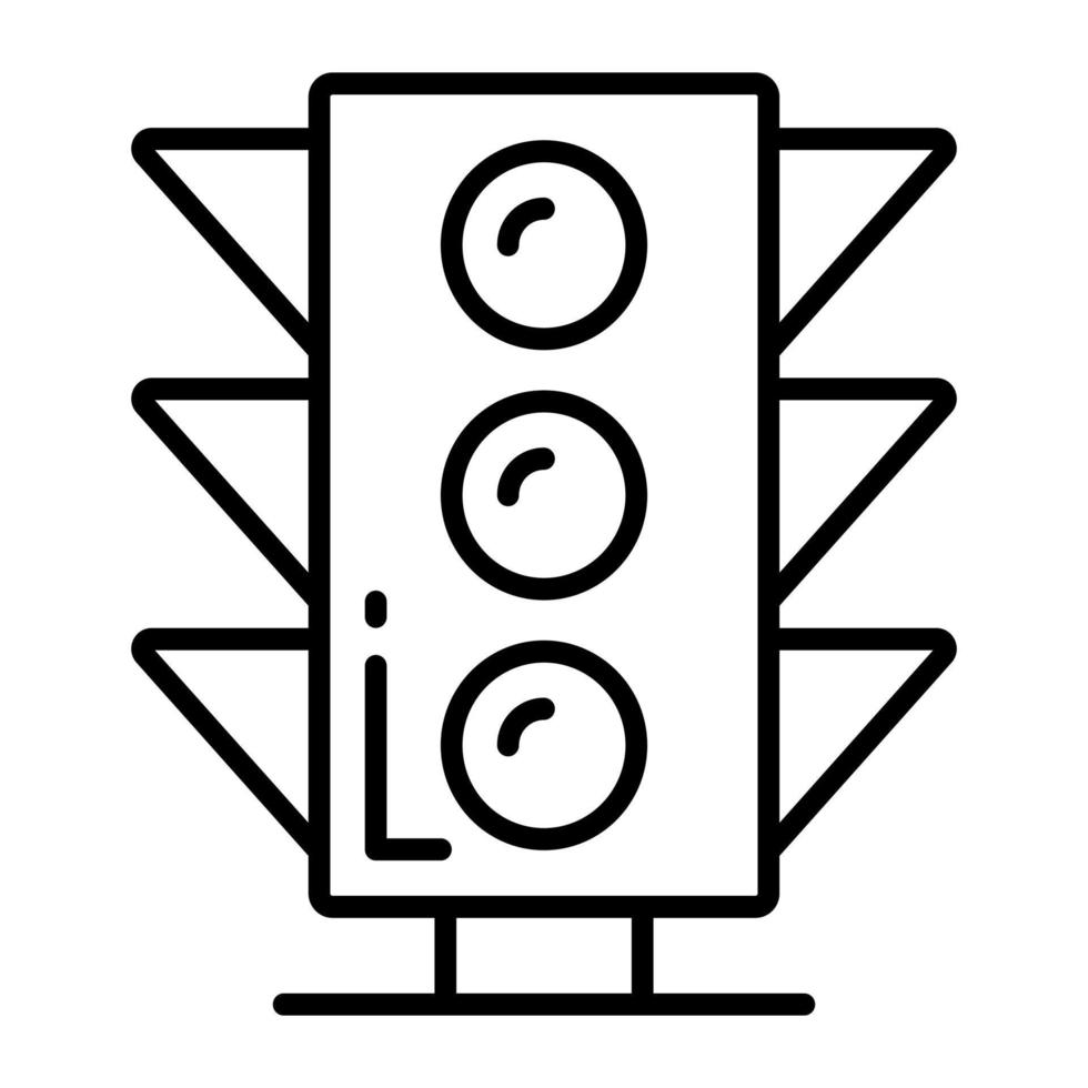 Trendy style icon of traffic lights, vector of traffic signals