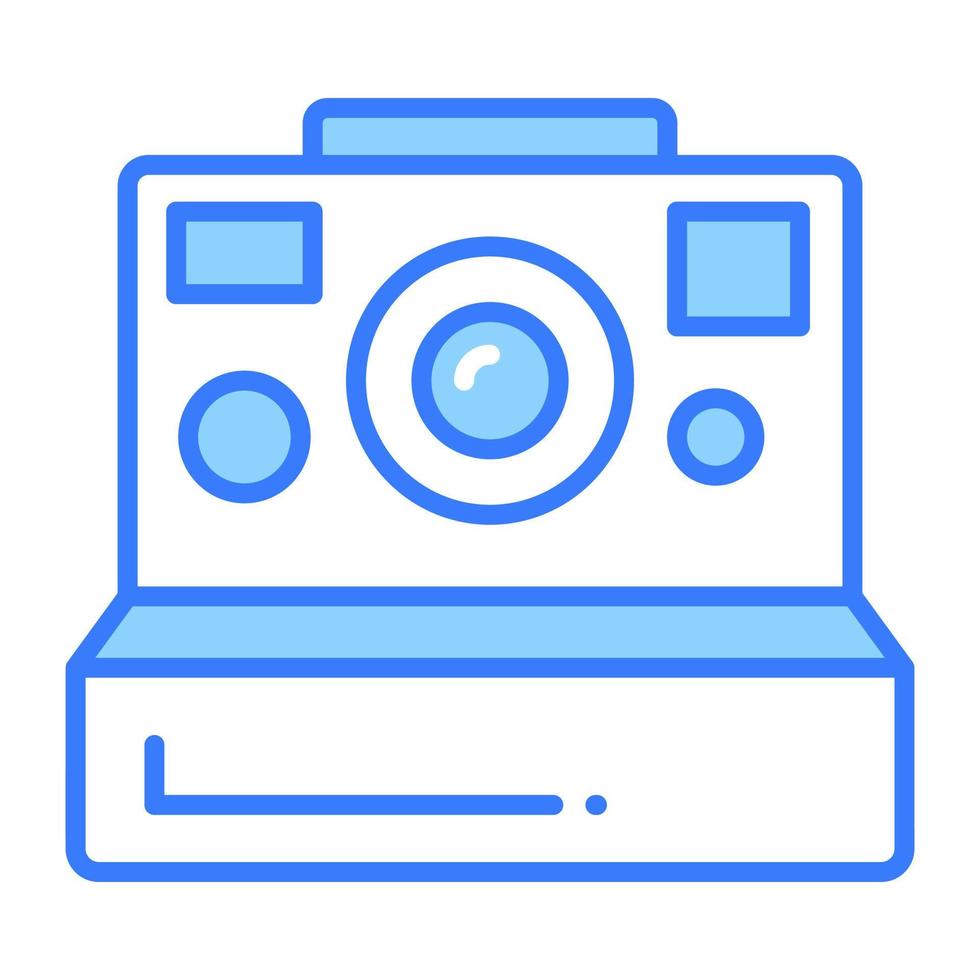 An amazing icon of instant camera, photo shoot equipment vector