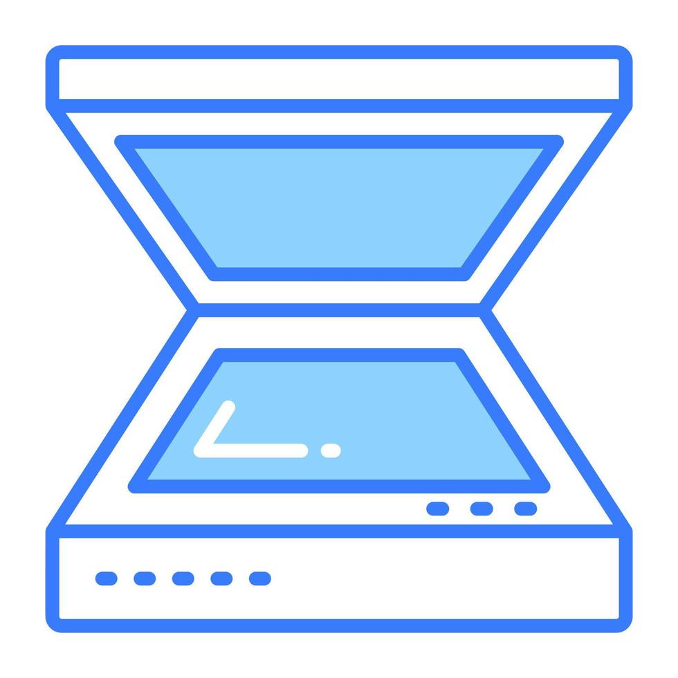 Trendy icon of scanning machine, scanner vector design
