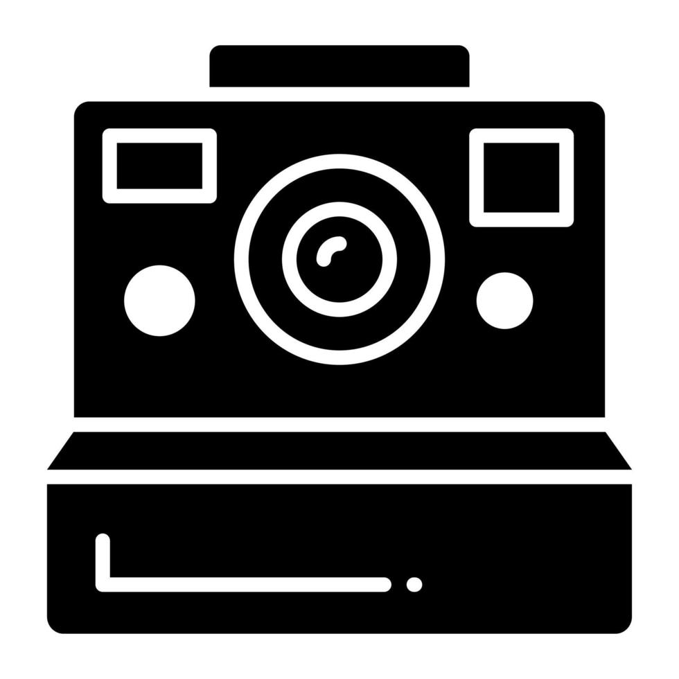 An amazing icon of instant camera, photo shoot equipment vector