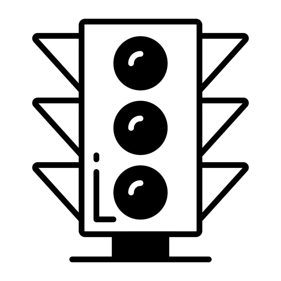 Trendy style icon of traffic lights, vector of traffic signals