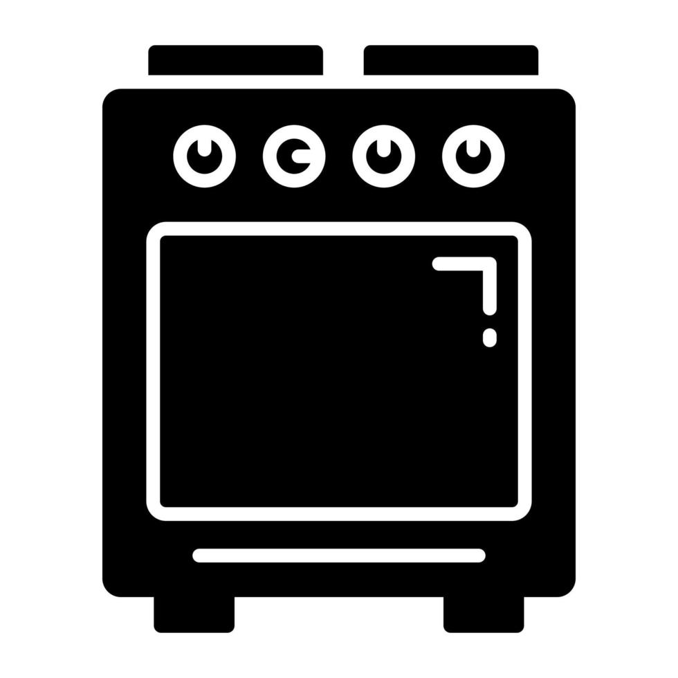 Well designed icon of cooking range, gas stove for cooking food