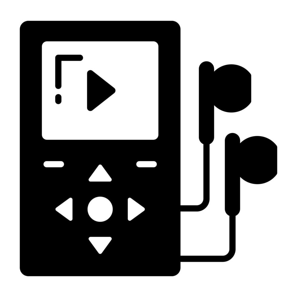 Vector design of music player in modern style, easy to use icon