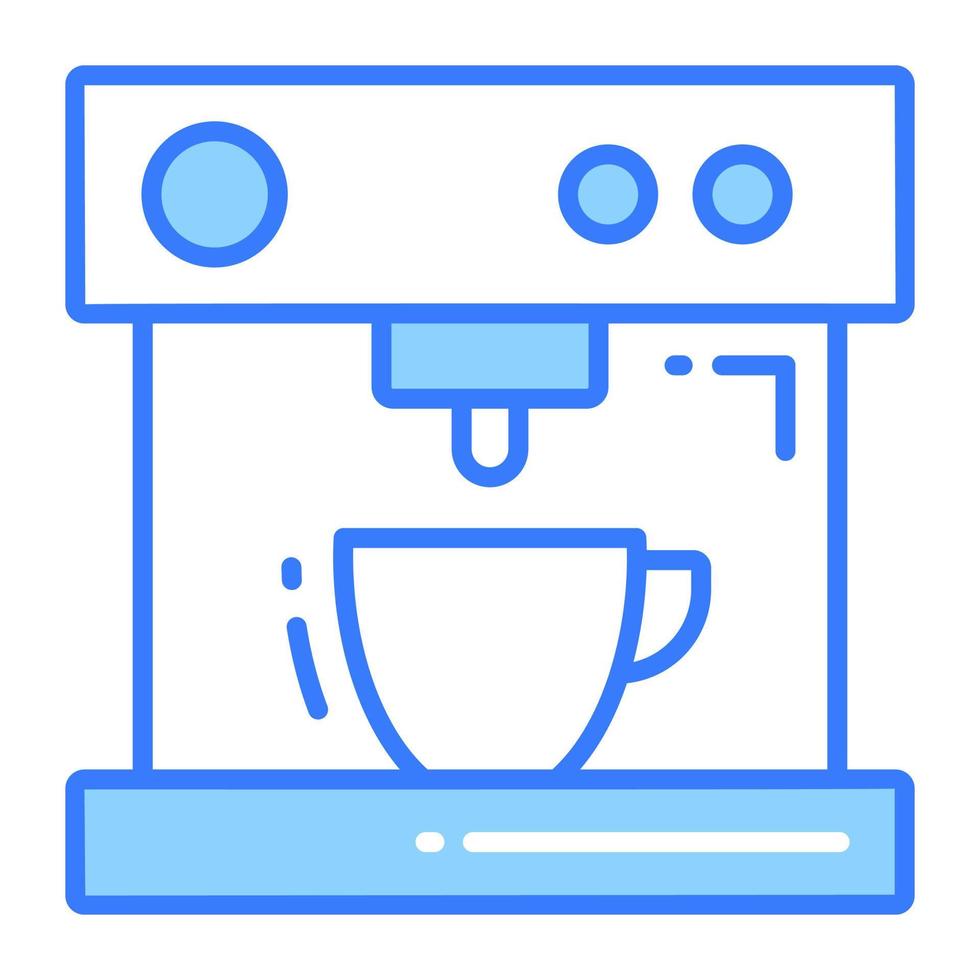 Coffee machine vector design, coffee dispenser icon in editable style