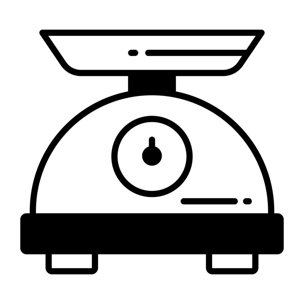 Weight scale vector design, weight machine icon in editable style