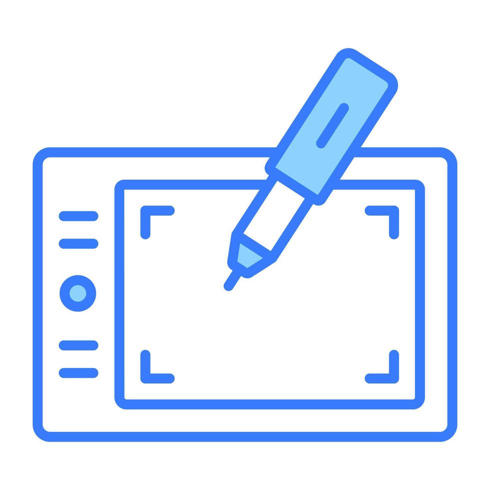 Modern vector design of graphic tablet, pen tablet icon for digital art