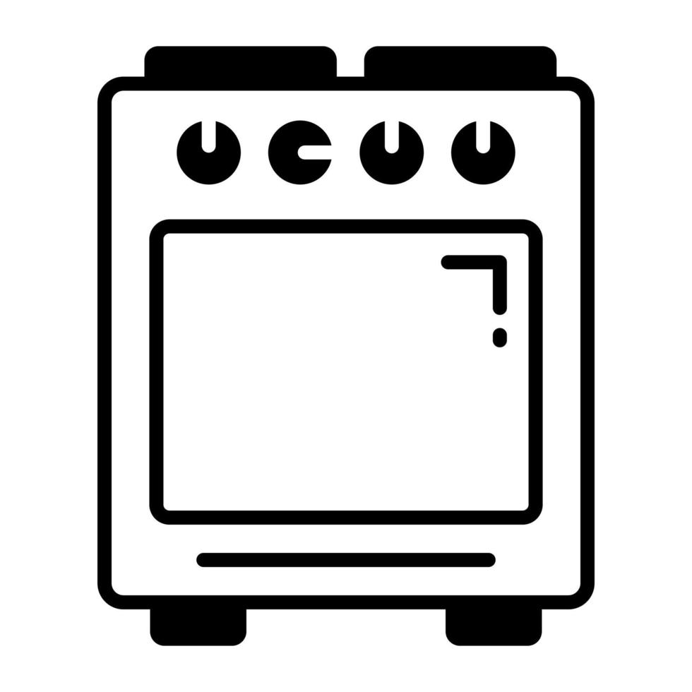 bien diseñado icono de Cocinando rango, gas estufa para Cocinando comida vector