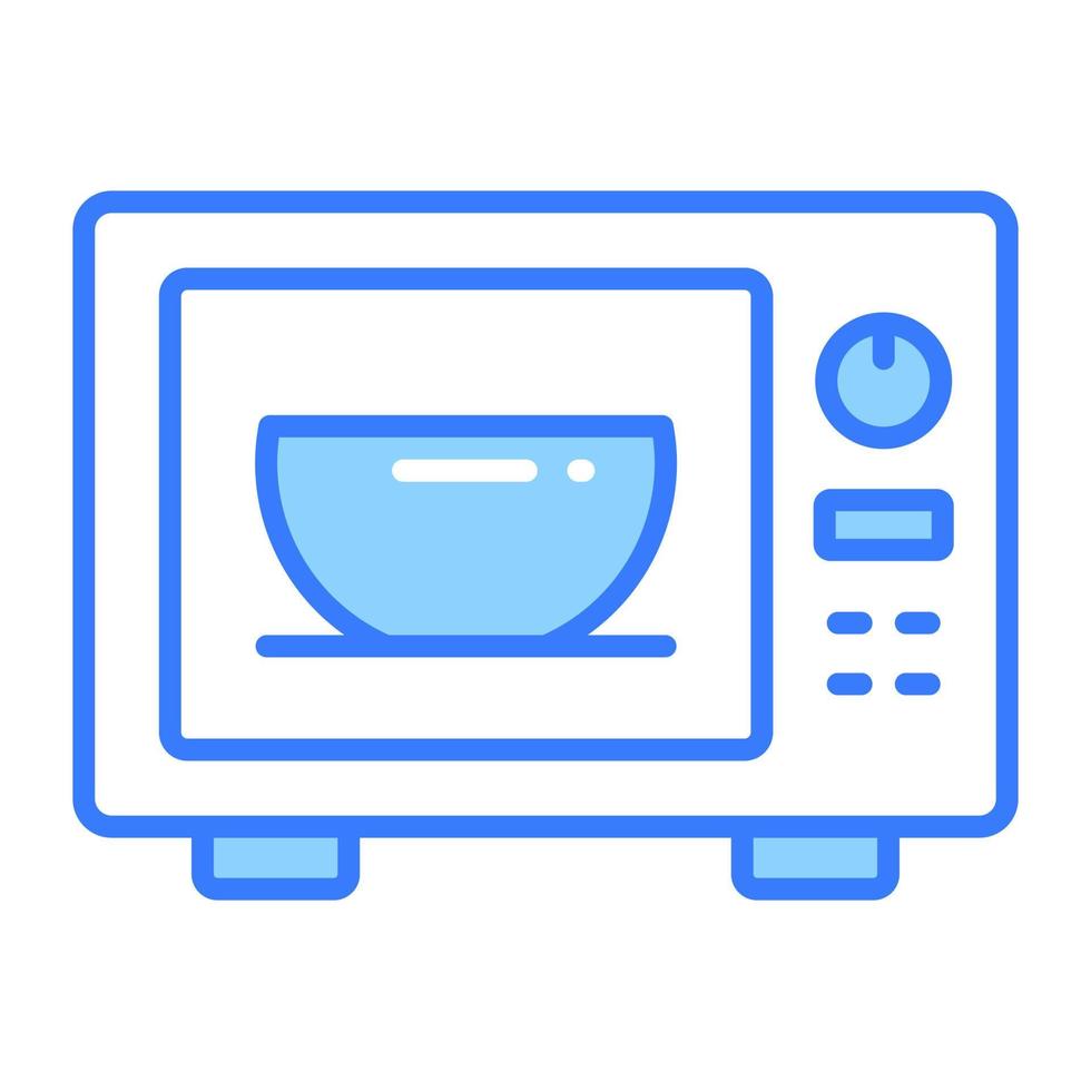 Well designed icon of microwave oven in trendy style, easy to use vector